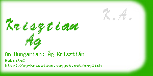 krisztian ag business card