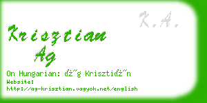 krisztian ag business card